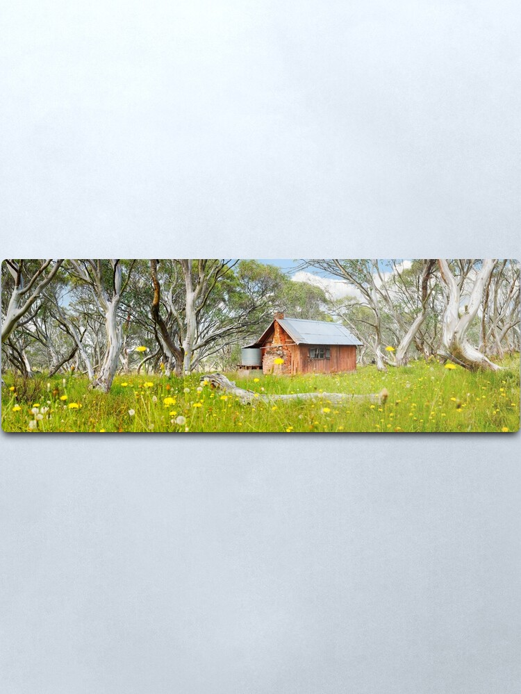Alternate view of JB Plain Hut, Mt Hotham, Victoria, Australia Metal Print