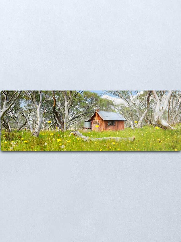 Alternate view of JB Plain Hut, Mt Hotham, Victoria, Australia Metal Print