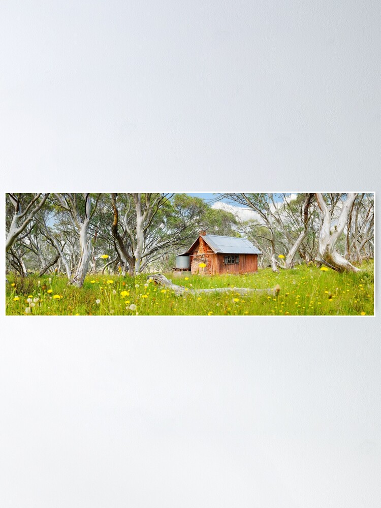 Thumbnail 1 of 3, Poster, JB Plain Hut, Mt Hotham, Victoria, Australia designed and sold by Chockstone.