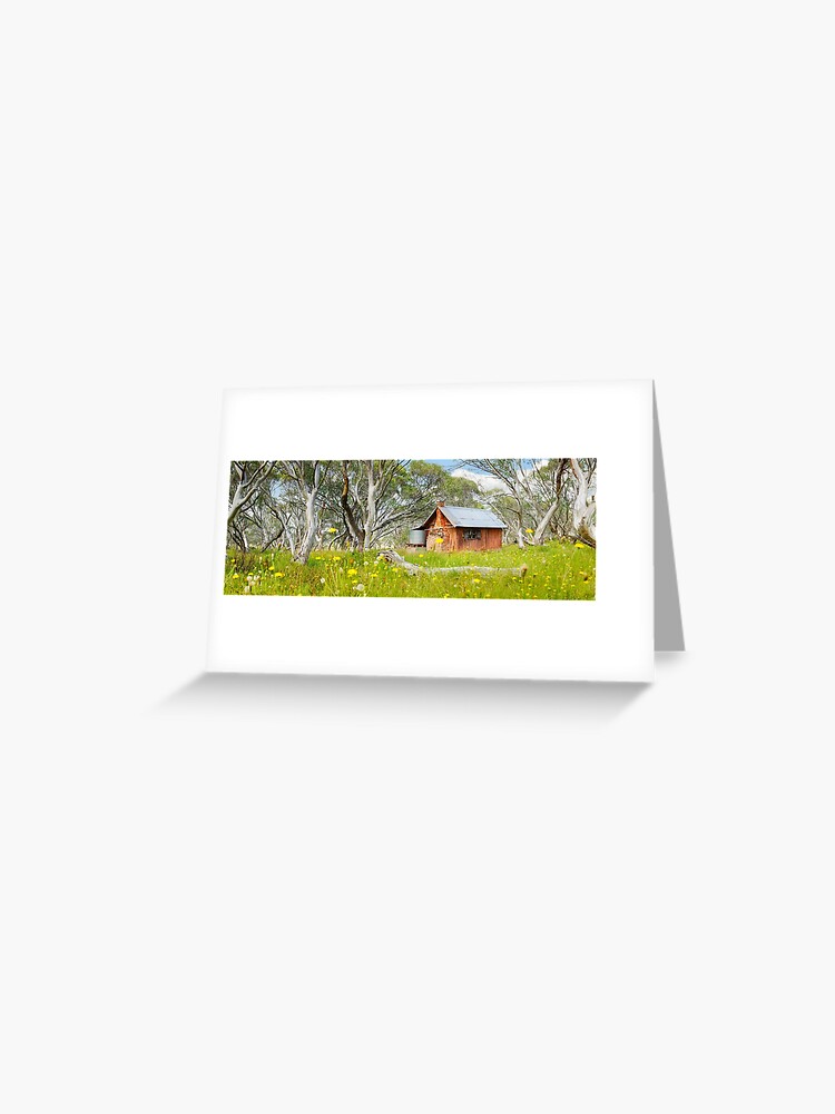 Thumbnail 1 of 2, Greeting Card, JB Plain Hut, Mt Hotham, Victoria, Australia designed and sold by Chockstone.