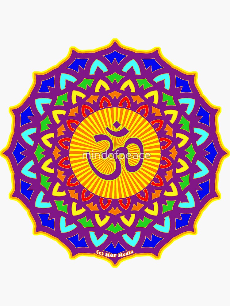 7th Chakra Mandala Yoga Om by mindofpeace