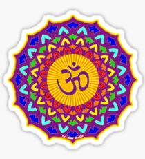 7th Chakra Mandala Yoga Om Sticker