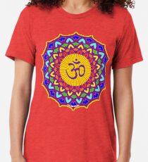 7th Chakra Mandala Yoga Om Tri-blend T-Shirt