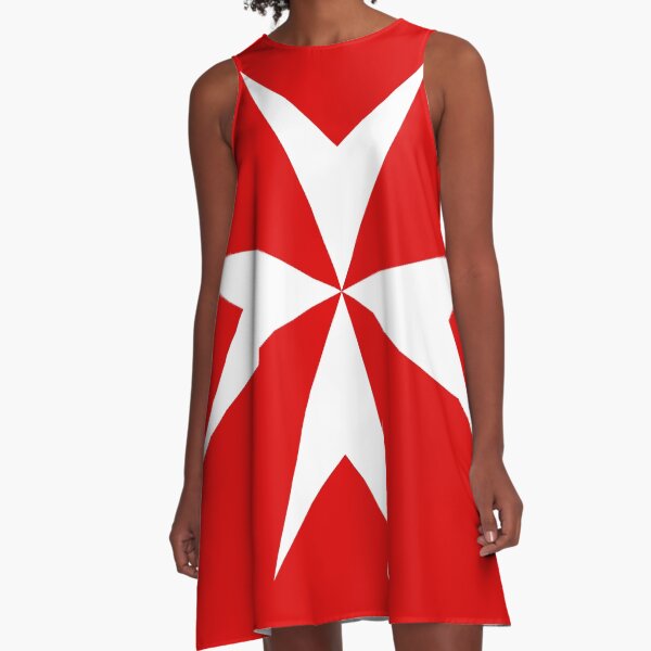 Maltese Cross Flag A-Line Dress