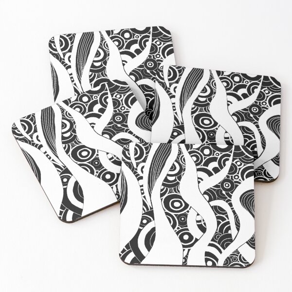Item preview, Circle pattern Zendoodle black white designed and sold by Patricia Piotrak.