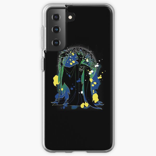 Maléfica con un brillante mandala detrás Funda blanda para Samsung Galaxy