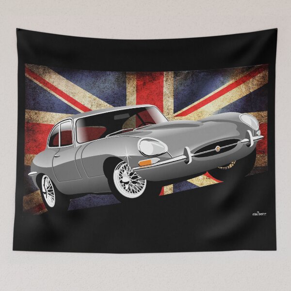 Item preview, E-type series 1 coupe - silver designed and sold by car2oonz.