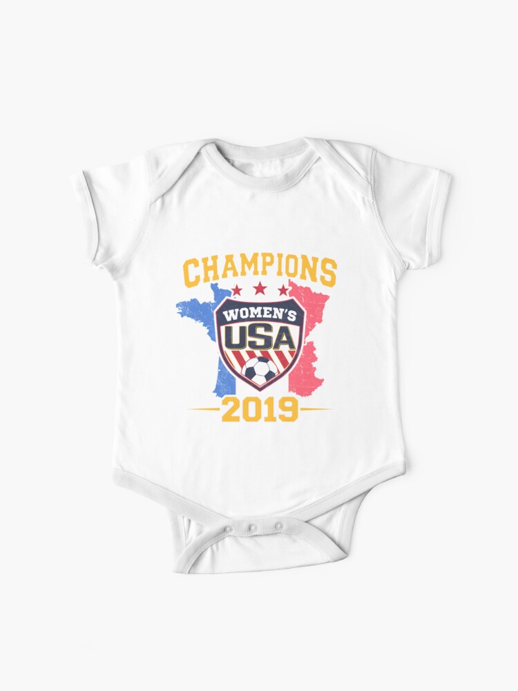 Usa World Champions 2019 Women S Soccer Design France Map On The Back Baby One Piece By Fermo Redbubble