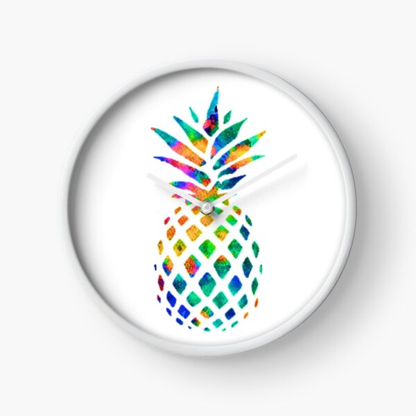 Rainbow Pineapple Clock
