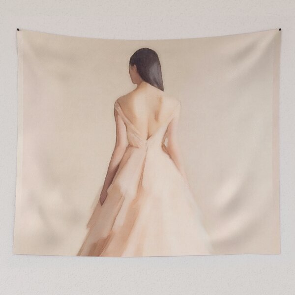 Item preview, Blush Pink Fashion Watercolor with beautiful Dress designed and sold by ChezLorraines.