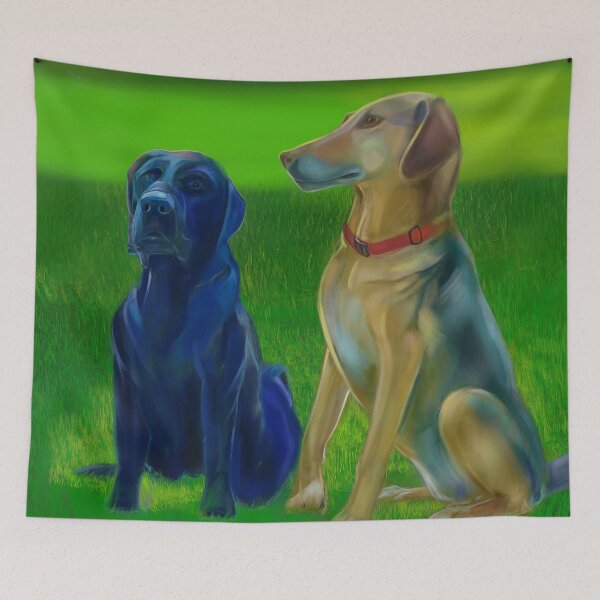 Item preview, Sketch Perros de césped digital designed and sold by barkingpixls.