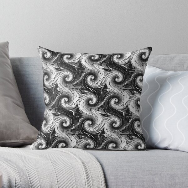 Chaos into Order Swirls Throw Pillow