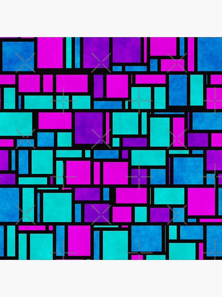 Jewel Tone Mondrian by KaleiopeStudio
