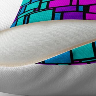 Alternate view of Jewel Tone Mondrian Floor Pillow