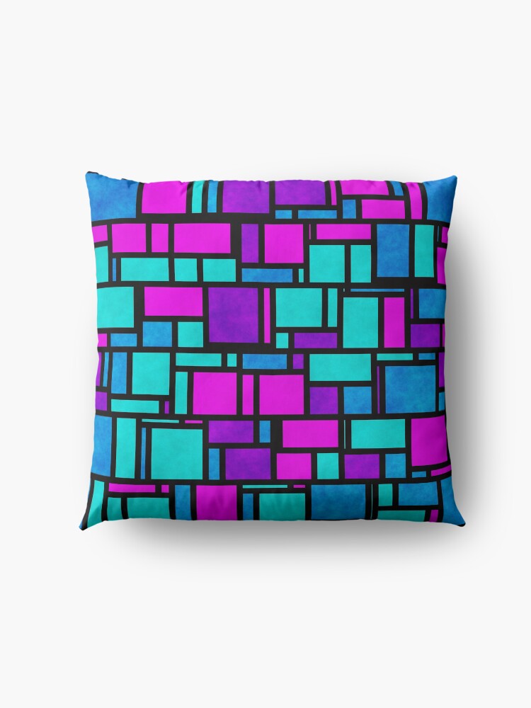 Alternate view of Jewel Tone Mondrian Floor Pillow