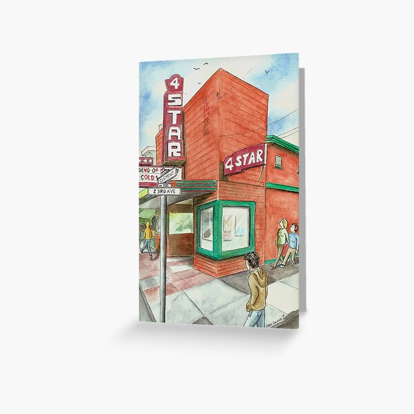 Greeting Card ONLY: 4-Star Theater Greeting Card