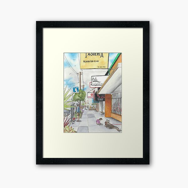 Neighborhood Portrait: Balboa between 35th & 36th Aves Framed Art Print