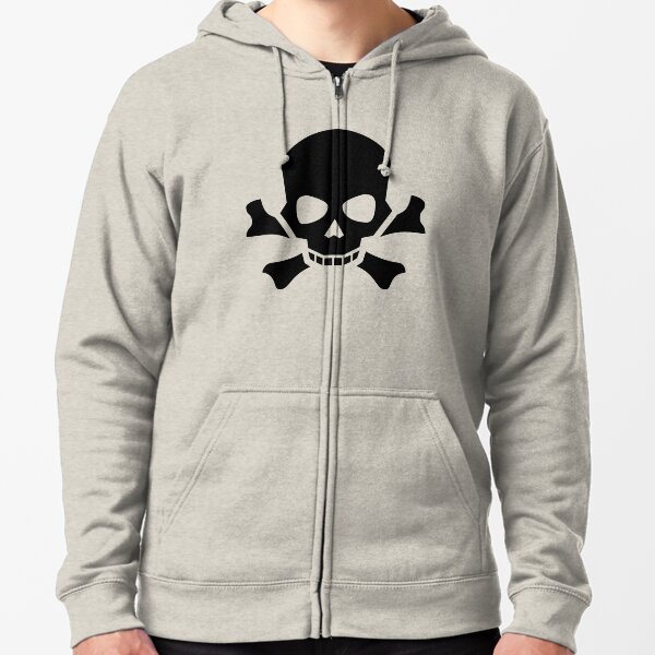 zero single skull hoodie