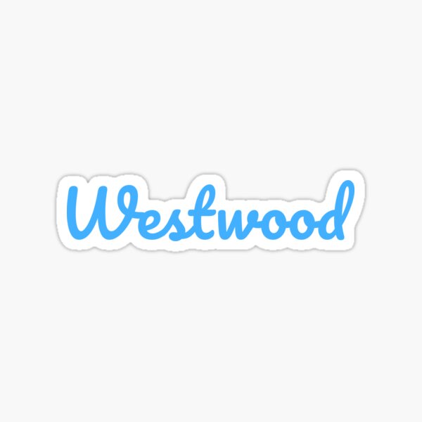 Westwood cursive (blue) Sticker