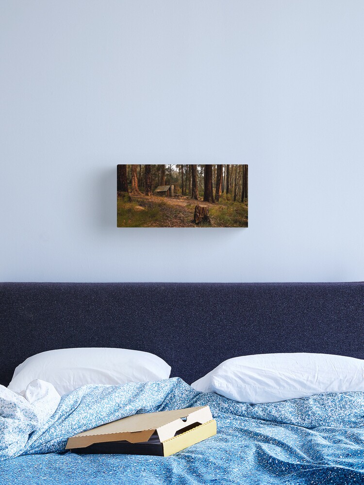 Thumbnail 2 of 3, Canvas Print, Tomahawk Hut - Mansfield State Forest, Victoria designed and sold by JohnnyBullen.
