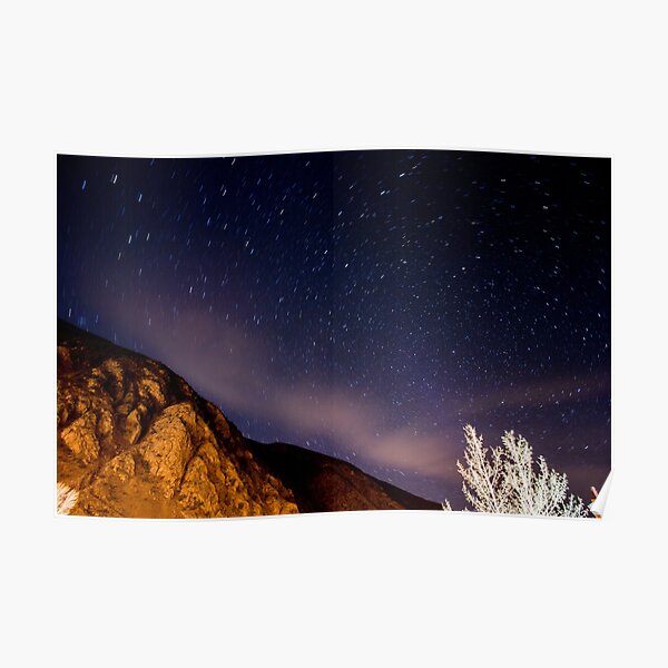 Starry Mountain Haze Poster