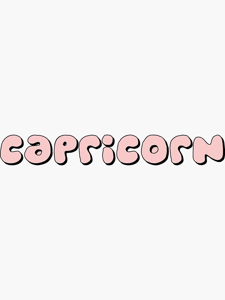 Capricorn Pink Bubbles Sticker for Sale by AstroCreative | Redbubble