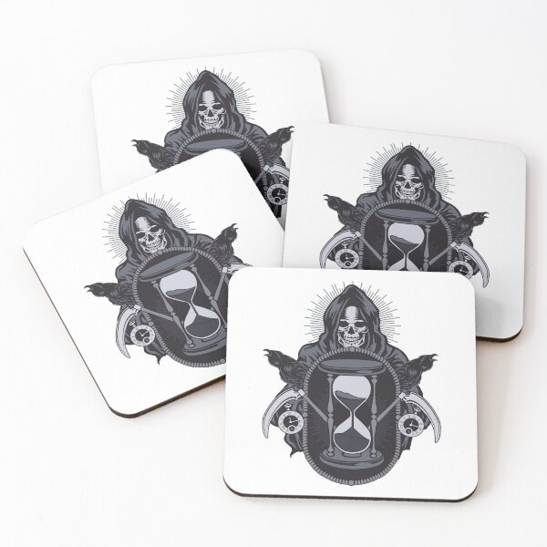 Item preview, Memento Mori /  Death Skull Grim Reaper Skeleton Scythe Halloween Horror Gift Idea designed and sold by SimonGs.