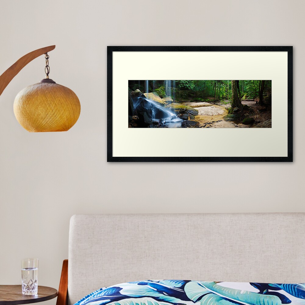 Oakland Falls, Hazelbrook, New South Wales, Australia Framed Art Print