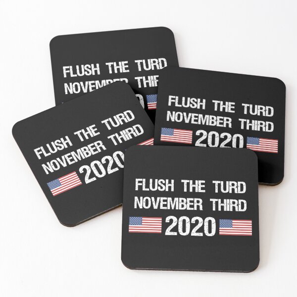 Item preview, Flush the Turd November Third Anti-Trump designed and sold by Cat Lady Designs.