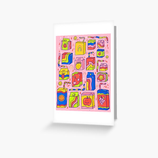 Juice Box Print Greeting Card