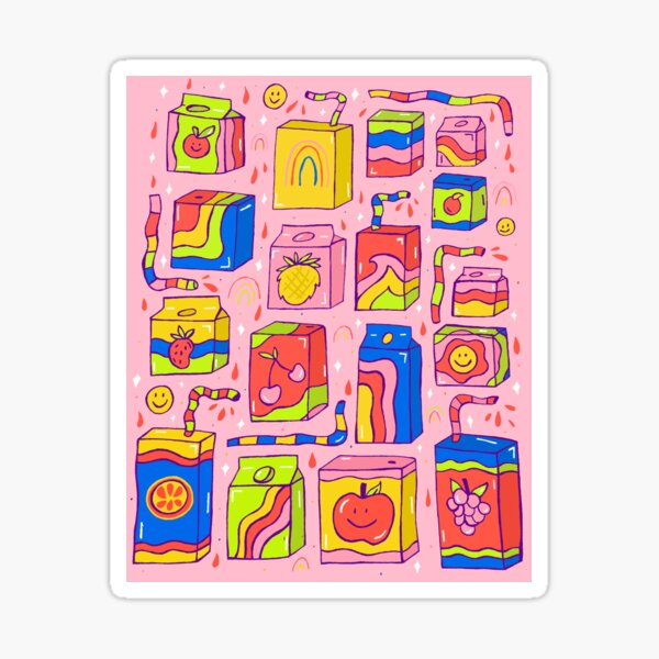 Juice Box Print Sticker