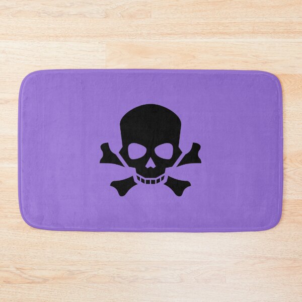 Item preview, BLACK SKULL AND CROSSBONES ON DARK PASTEL PURPLE designed and sold by PetsandBeyond.