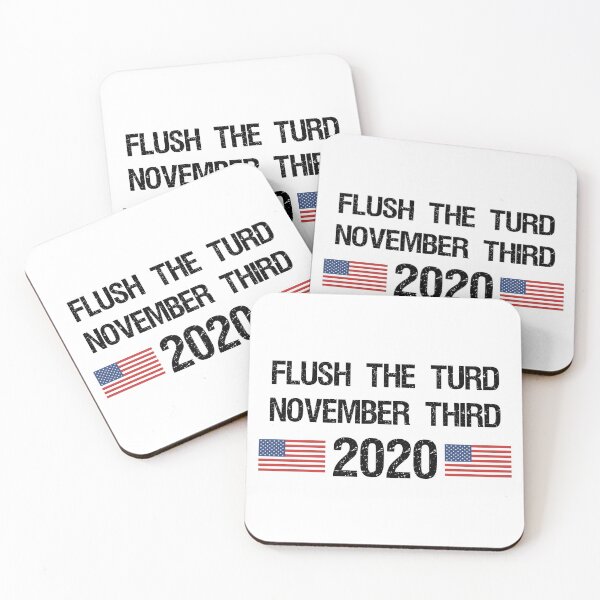 Item preview, Flush the Turd November Third Anti-Trump designed and sold by Cat Lady Designs.