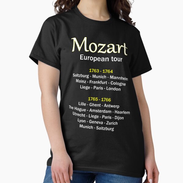 Aperçu de l'œuvre Marchandise de la tournée européenne de Mozart créée et vendue par mpodger.
