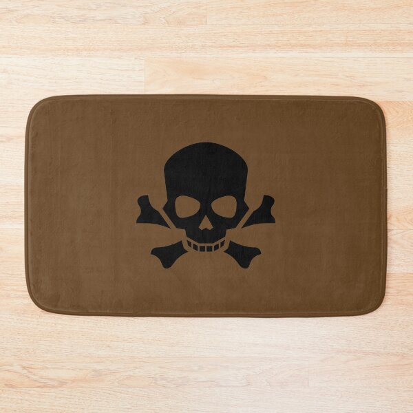 Item preview, BLACK SKULL AND CROSSBONES ON CHESTNUT BROWN designed and sold by PetsandBeyond.
