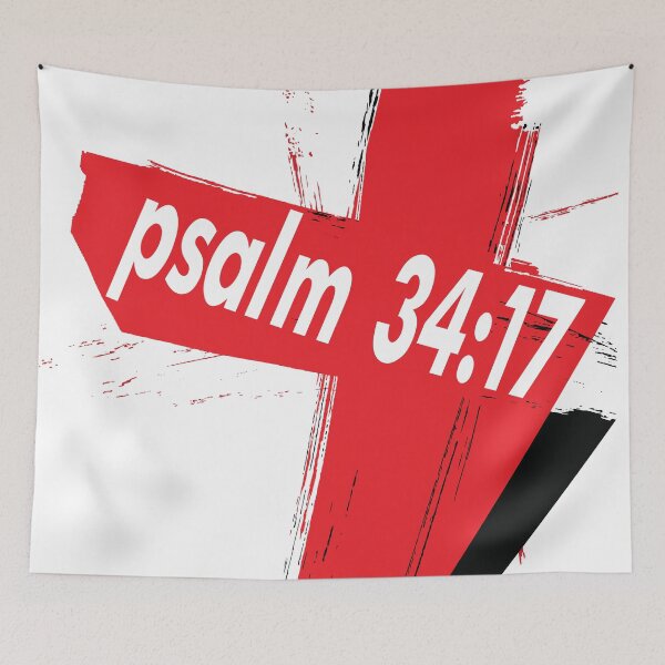 Item preview, Psalm 34:17 When The Righteous Cry For Help, The Lord Hears, And Rescues Them From All Their Troubles. designed and sold by ProjectX23.