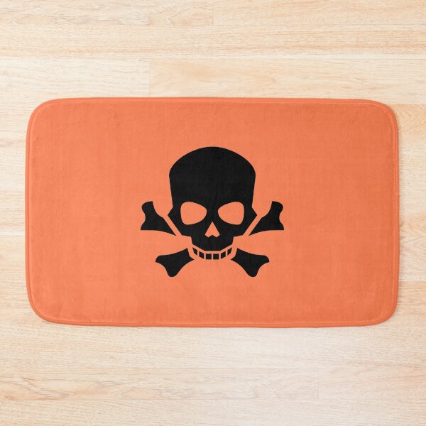 Item preview, BLACK SKULL AND CROSSBONES ON CORAL designed and sold by PetsandBeyond.