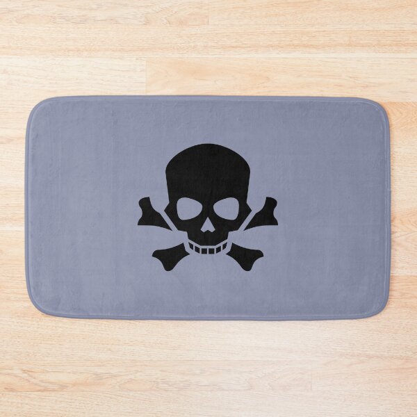 Item preview, BLACK SKULL AND CROSSBONES ON COOL GREY designed and sold by PetsandBeyond.