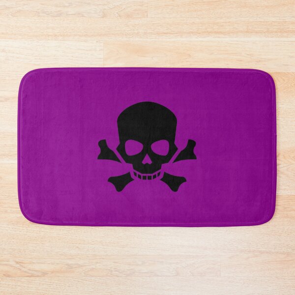 Item preview, BLACK SKULL AND CROSSBONES ON DARK MAGENTA designed and sold by PetsandBeyond.
