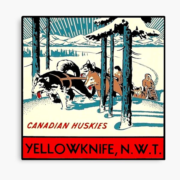 "Yellowknife Northwest Territories NWT Canada Vintage Travel Decal