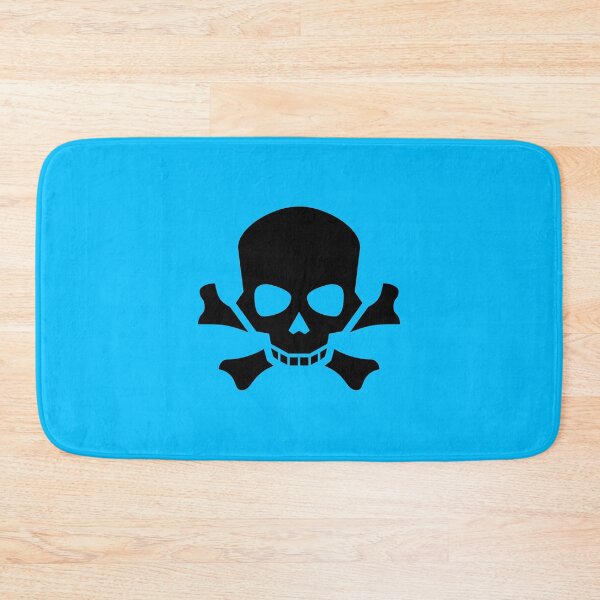 Item preview, Copy of BLACK SKULL AND CROSSBONES ON DEEP SKY BLUE designed and sold by PetsandBeyond.