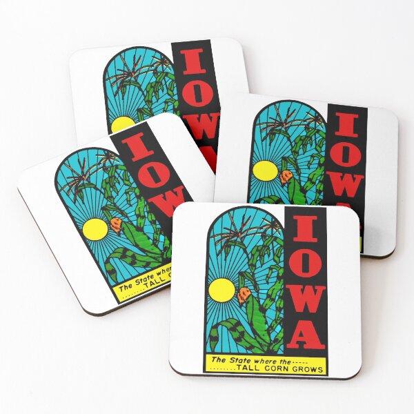 Item preview, Iowa IA State Tall Corn Vintage Travel Decal designed and sold by hilda74.