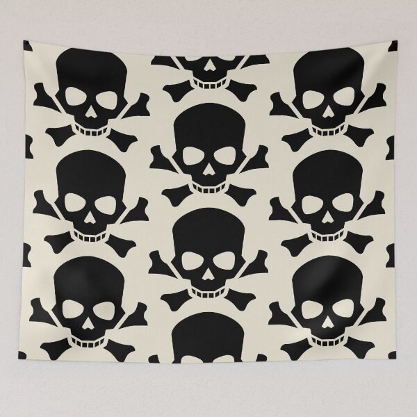 Item preview, BLACK SKULL AND CROSSBONES ON EGG SHELL designed and sold by PetsandBeyond.