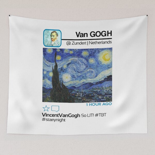 Item preview, Van Gogh Instagram T-shirt Throwback Thursday #TBT designed and sold by ravishdesigns.
