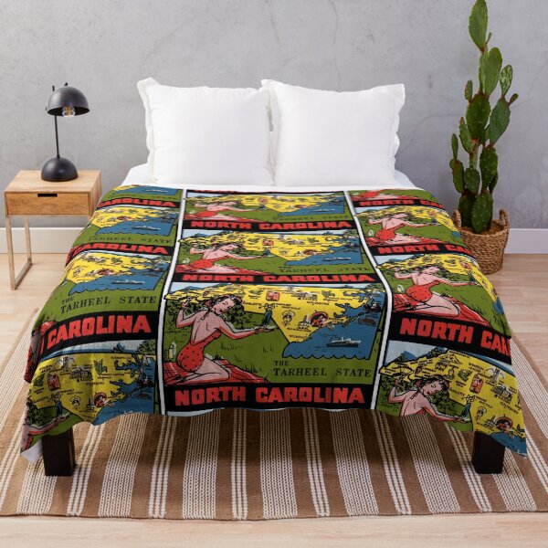 Item preview, North Carolina NC State Map Vintage Travel Decal designed and sold by hilda74.