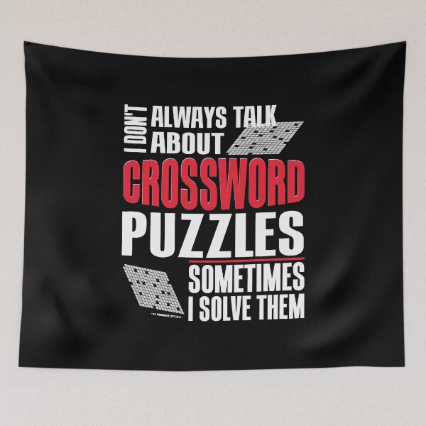 Item preview, Cruciverbalist graphic Dont Always Talk About Crosswords Tee designed and sold by woodsgoodsco.