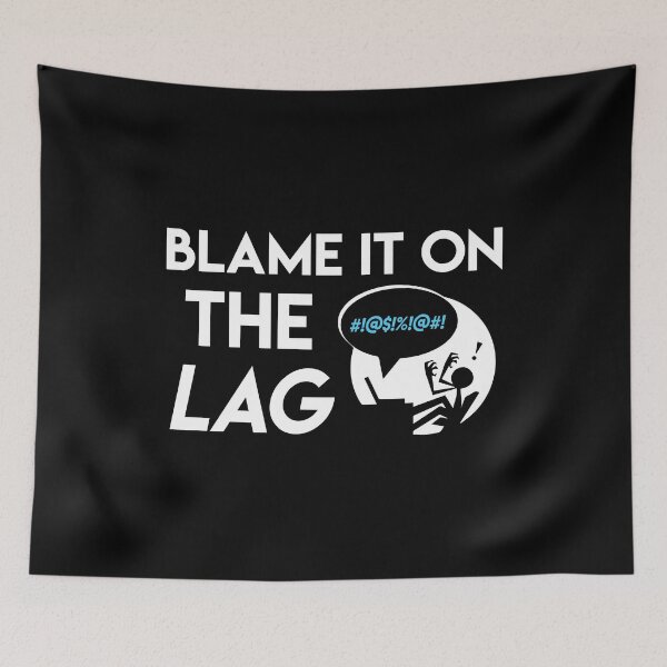 Item preview, Blame It On The Lag design Funny Console PC Gamer Anger Tee designed and sold by woodsgoodsco.