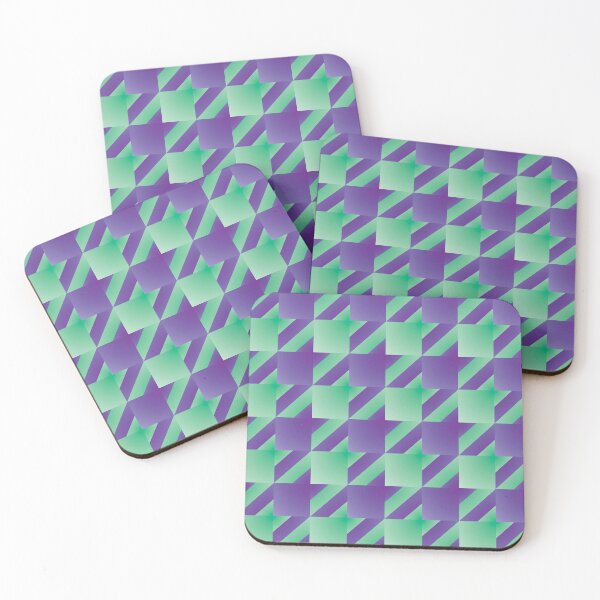 Item preview, A Modern Comtemporary Green and Violet Purple Classic Houndstooth Repeat Pattern designed and sold by Karen McFarland.