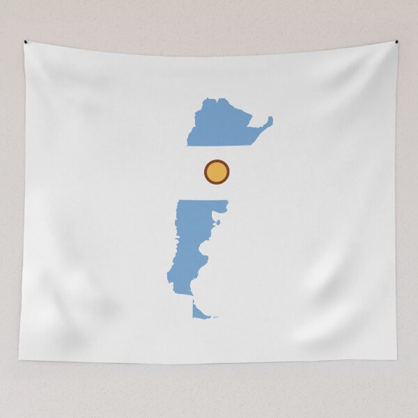 Item preview, Argentina map with flag colors designed and sold by Angelica Herrera.