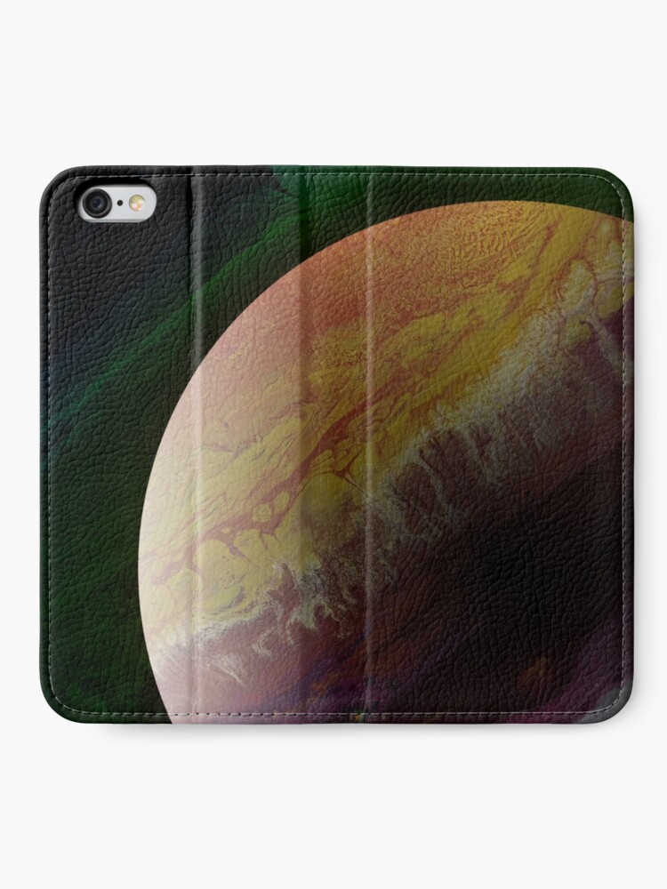 Alternate view of Axial Tilt: planet art iPhone Wallet